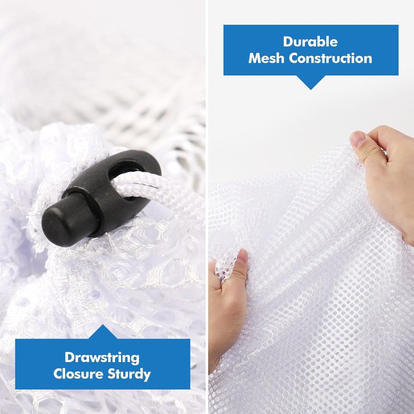 4Pcs Mesh Laundry Bags Washing Machine Mesh Wash Bags for Clothes,Underwear,Lingerie, Bed Linen with Drawstring Closure Sturdy(4 Size)