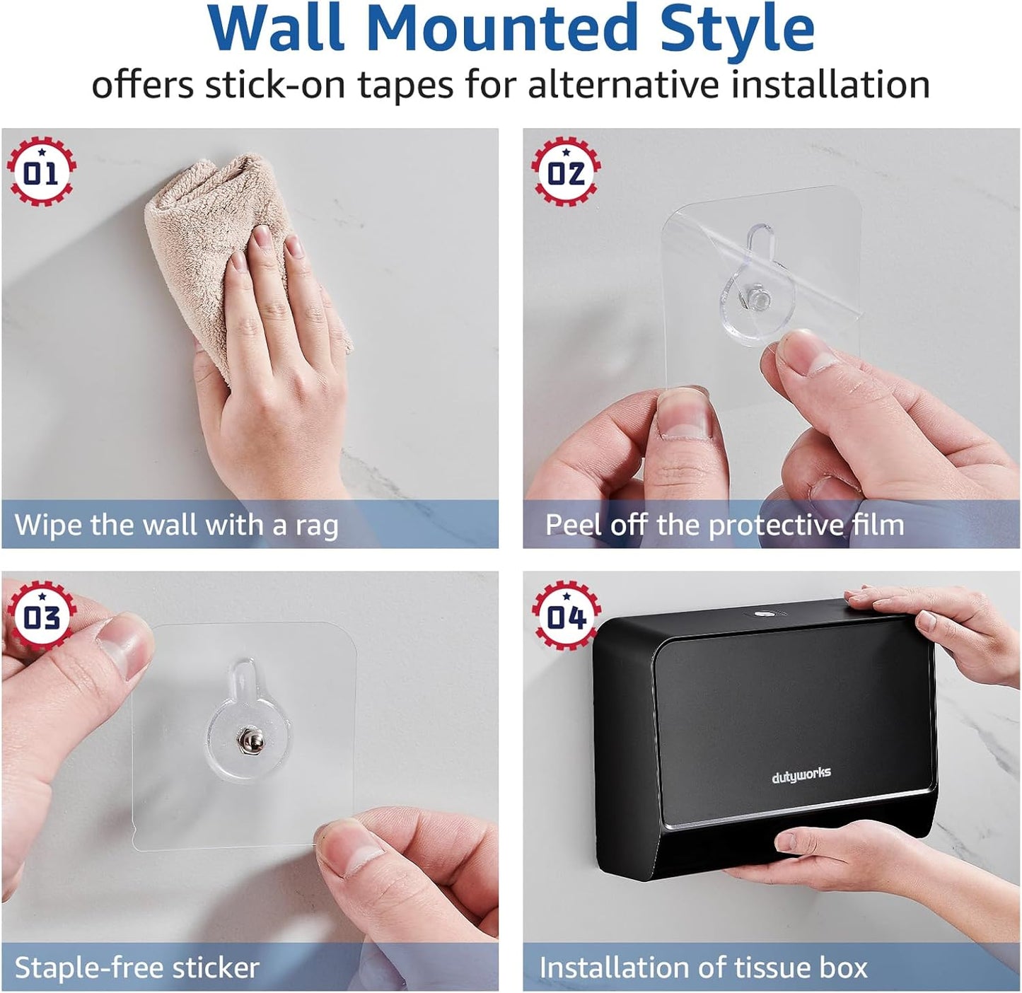 Paper Towel Dispenser Wall Mounted, Multifold Hand Towel Dispenser for Kitchen Bathroom Home Business, Trifold/C Fold/Z Fold Paper Towel Holder with Lock, Universal Paper, Black