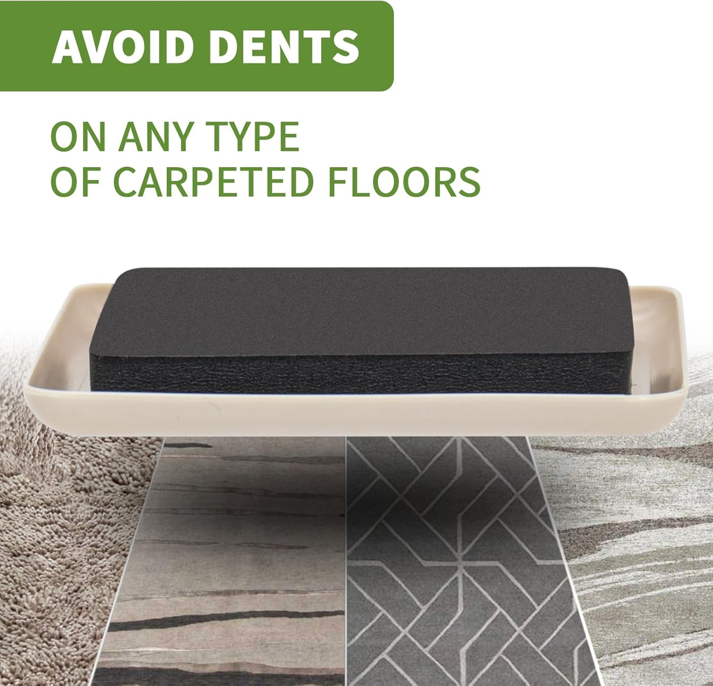 Furniture Sliders for Carpet 8 PCS - 3 1/2 inch Furniture Moving Slider Chair Legs Floors Protectors Square Furniture Movers Sliders – Move Your Furniture Easy & Safely(for Carpet)