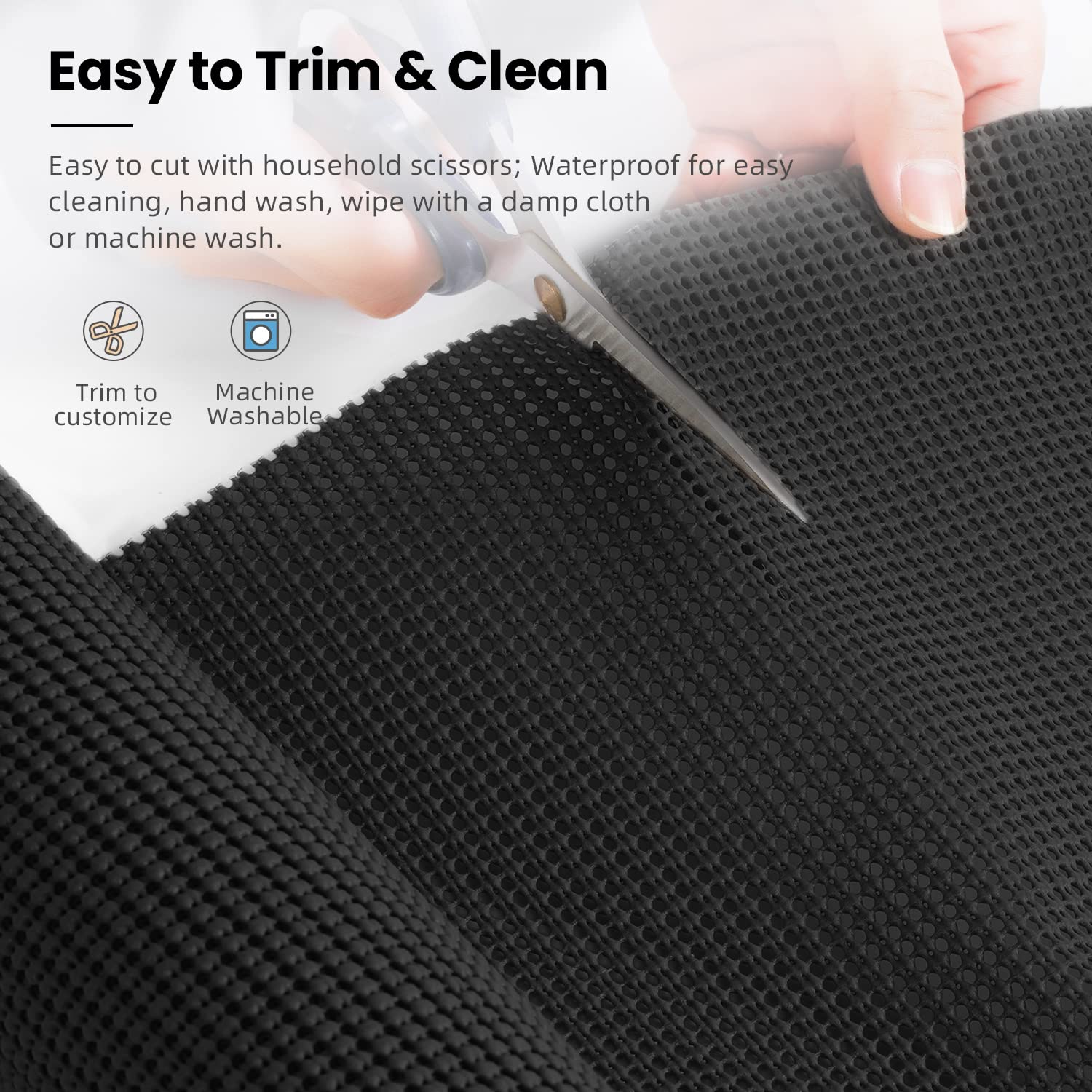 BAGAIL Non-Adhesive Shelf Liner, Thick Strong Grip Drawer Liners for Kitchen Cabinets, Heavy-Duty
