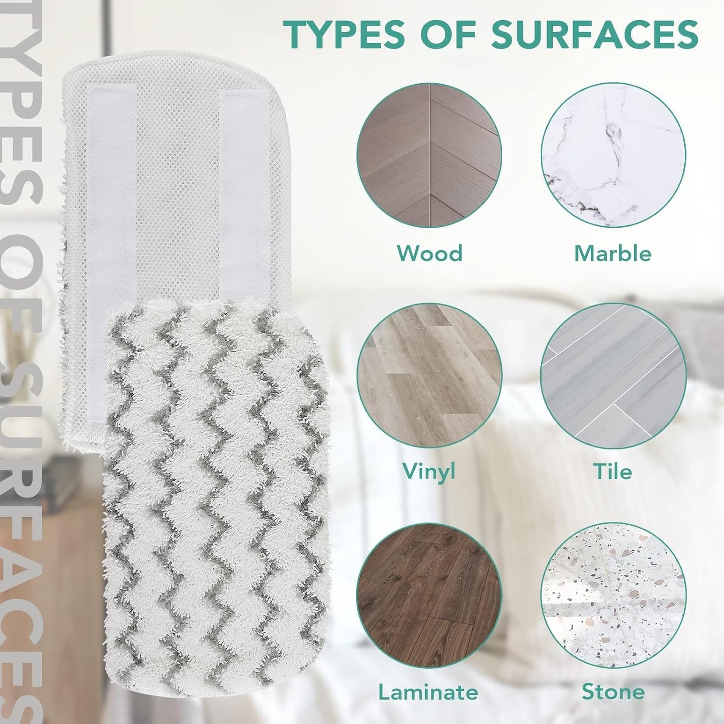 Sgizoku S1000 S2001 Steam Mop Replacement Pads for Shark Steam Mop S1000 S1000A S1000C S1000WM S10001C S1200 & S2001 SteamSpot Steam Mop - Dirt Grip, Washable & Reusable for All Floor Clean - 8Pack