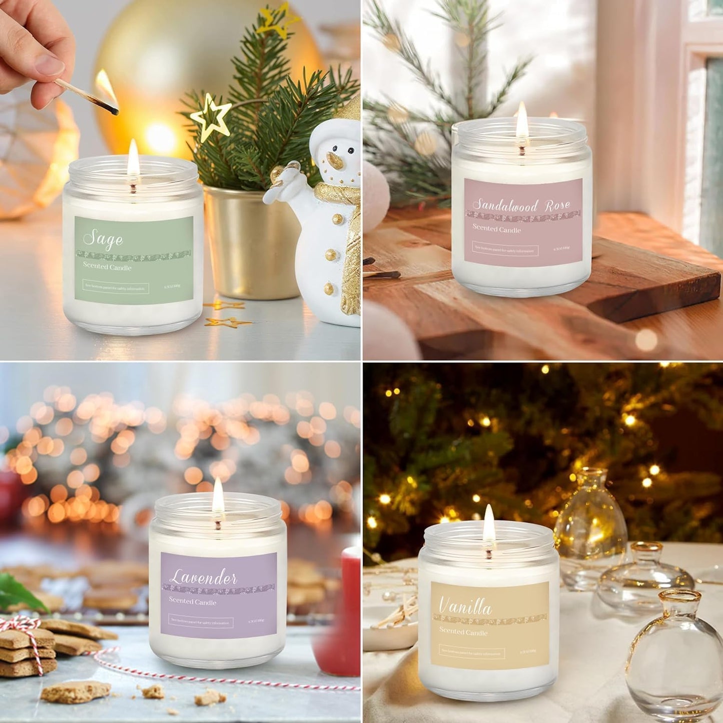 Scented Candles Gift Set for Women, 6-Pack Aromatherapy Candles for Home