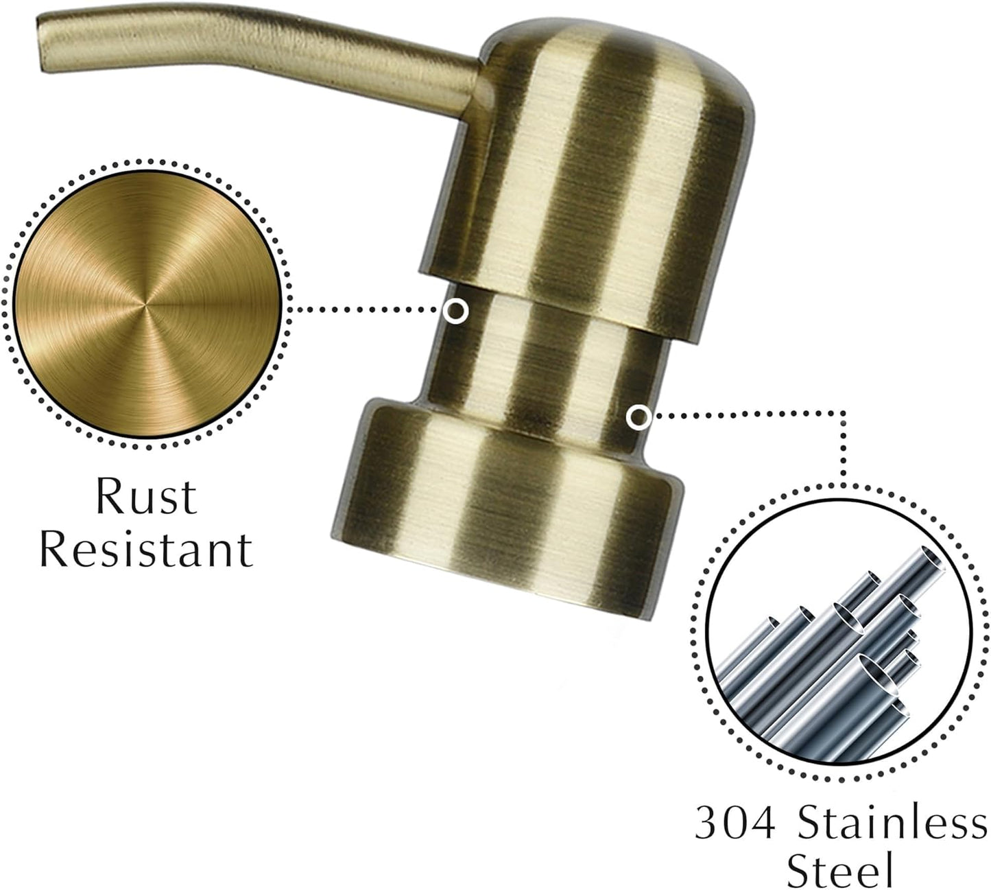 Emerson Essentials Soap Dispenser, Dish Soap Dispenser, Soap Bottle Bathroom Set, Hand Soap Farmhouse Home, Kitchen Soap Dispenser Set - Glass Soap Dispenser with Pump and Labels, 16 Oz, 2 Set