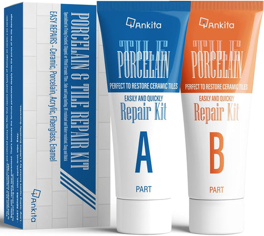 Porcelain Repair Kit White, High-Gloss Chipped Sink & Tile Repair Kit to Quickly Fix Sinks Chips and Tile Cracks with High Bond Strength, Porcelain Sink Repair Kit for Tub, Tiles, Sinks and Toilet