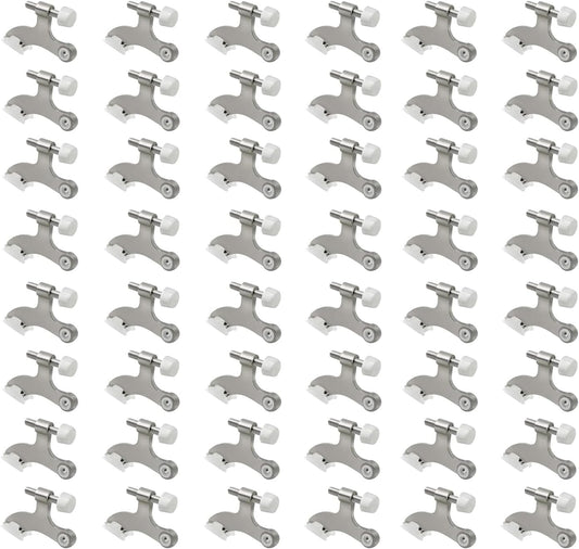48 Pack Hinge Pin Brushed Nickel Door Stopper, Adjustable Heavy Duty Hinge Pin Door Stop with