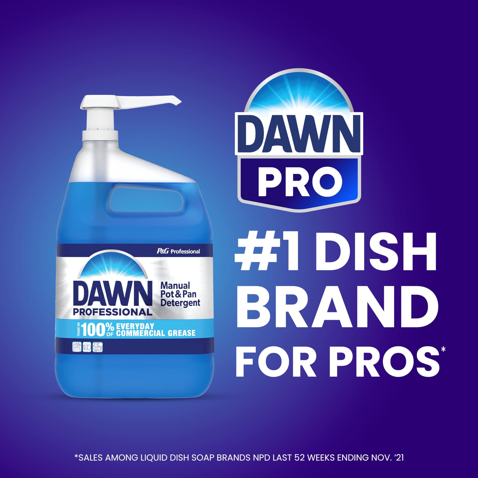 Dawn PRO Heavy Duty Manual Pot & Pan Detergent, Dish Soap (1 gal, 2 pack)