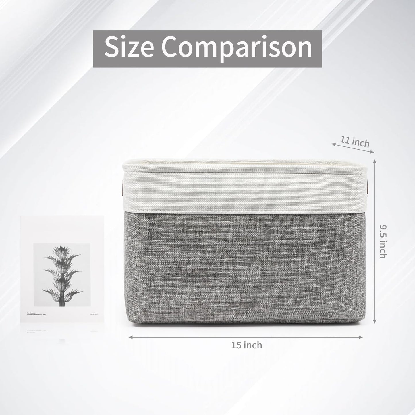 Bagnizer Storage Bins Large Fabric Storage Baskets for Shelves 3 Pack, Decorative Linen Closet