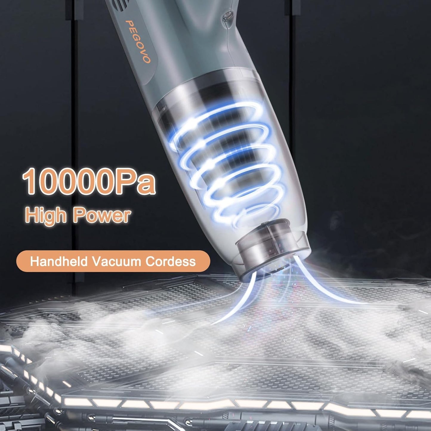 Handheld Vacuum Cordless Car Vacuum Portable, Cordless Handheld Vacuum Cleaner with Fast Charging Long Runtime,10KPA High Power Hand Vacuum for Home, Pet Hair（Washable Filter