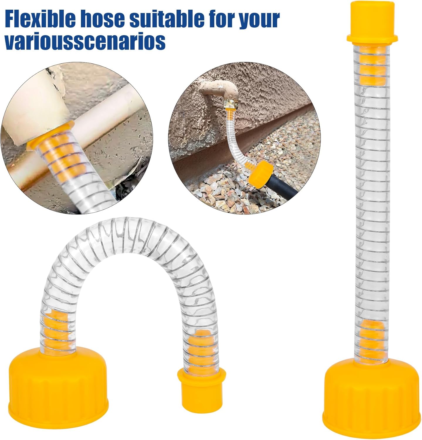 Wet Vac Attachment A/C Drain Lines Cleaner Tool, AC Drain Line Vacuum Adapter to Unclog and Evacuate ABS Compatiable With Most PVC Pipe Sizes Orange