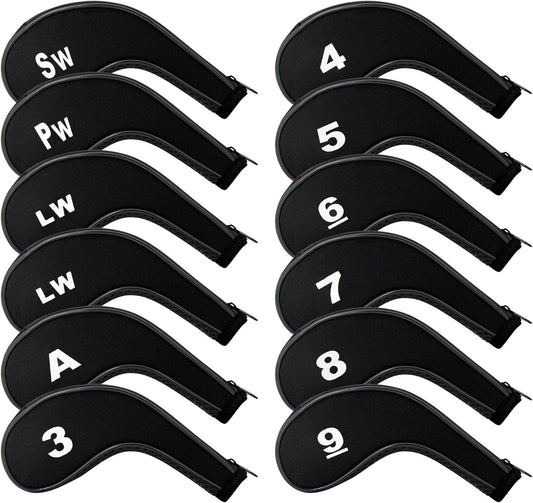 Golf 12pcs Thick Synthetic Golf Iron Head Covers Set Headcover Fit All Brands Callaway Ping