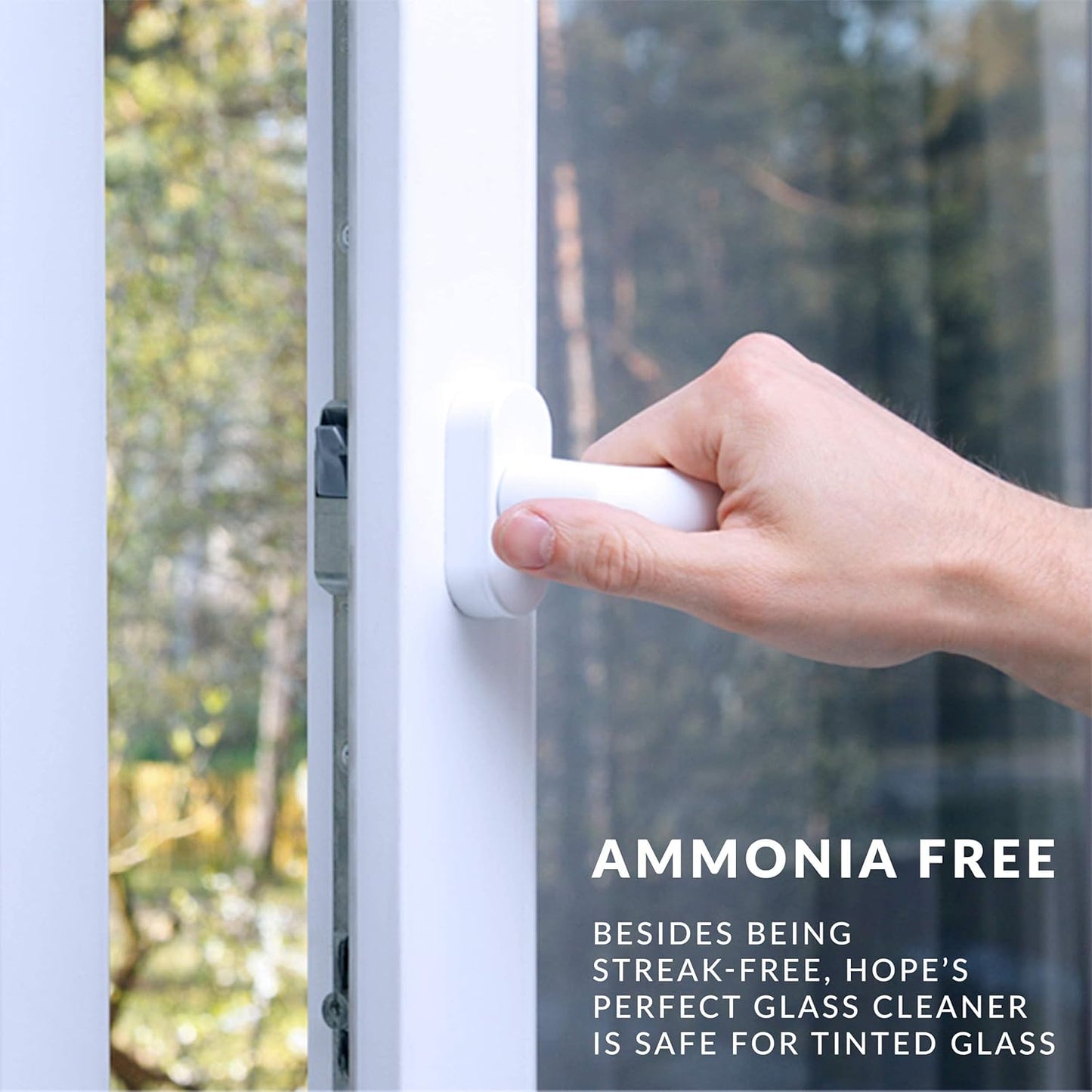 HOPE'S Perfect Glass Cleaner Spray, Streak-Free, Ammonia-Free Window, Mirror, Screen, Tinted Glass, and Shower Door Cleaner, Indoor and Outdoor Glass Surfaces, 32 Fl Oz, Pack of 2