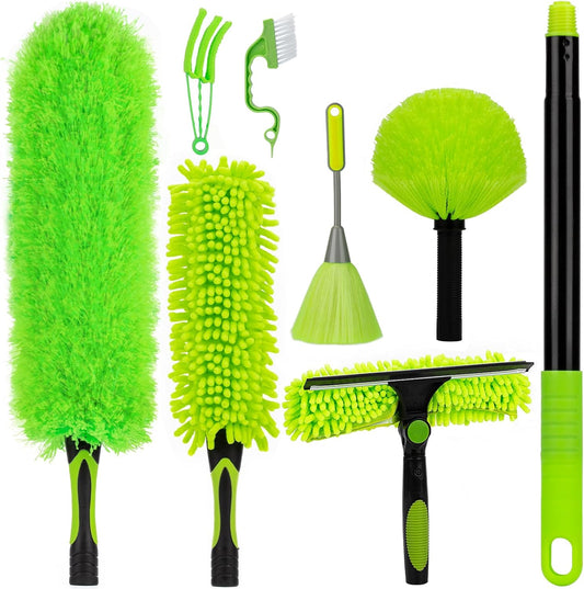15 Foot Dusters for Cleaning, Duster with Extension Pole 7-15ft, Microfiber Feather Duster Used for