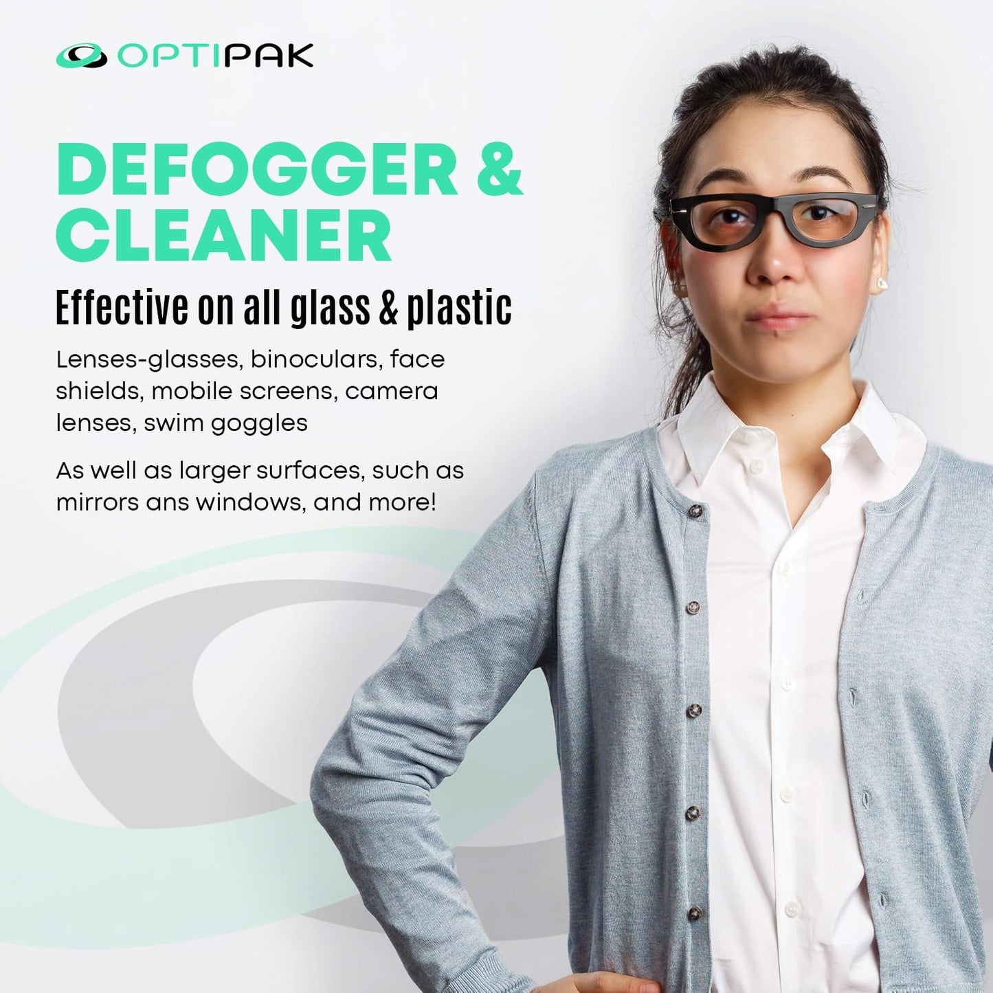 Anti Fog Microfiber Cleaning Cloth for Glasses | Individually Wrapped Microfiber Lens Cleaning Cloth for Eyeglasses, Lenses, Binoculars, Face Shields, Ski Masks or Swim Goggles (50 Count)