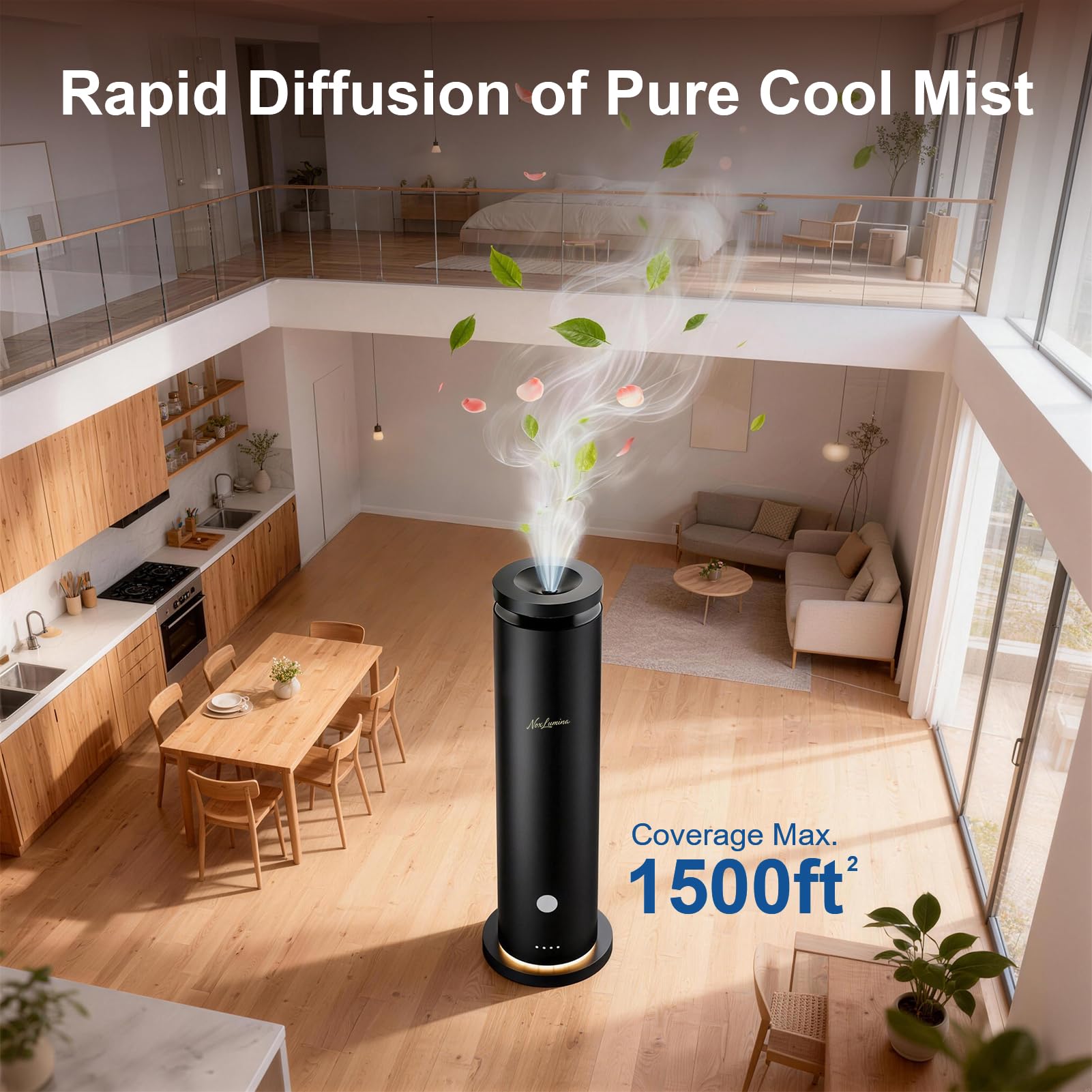 NoxLumina Waterless Diffuser Pro with 5 Scent Oils, Luxury Hotel-Class Essential Oil Diffuser