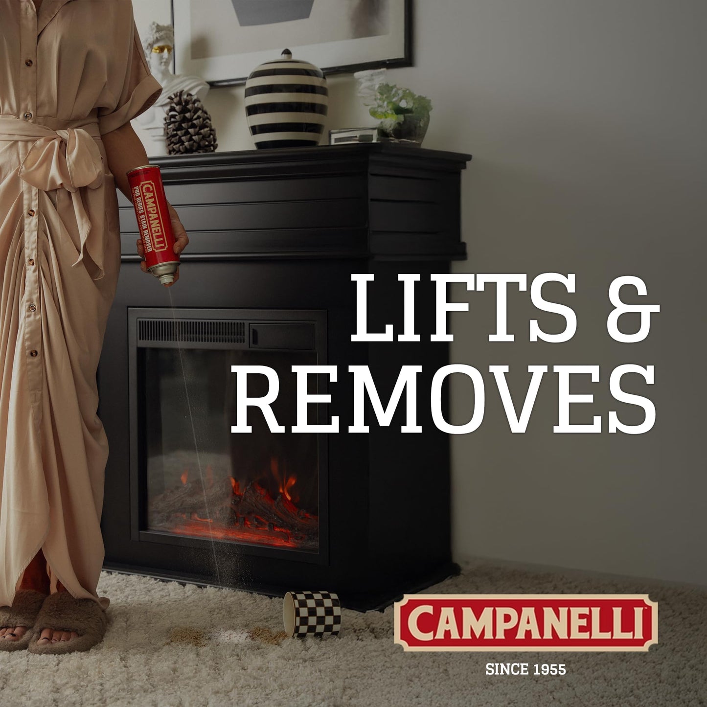 CAMPANELLI Pro Series Carpet & Upholstery Stain Remover Spray, 18Oz Aerosol