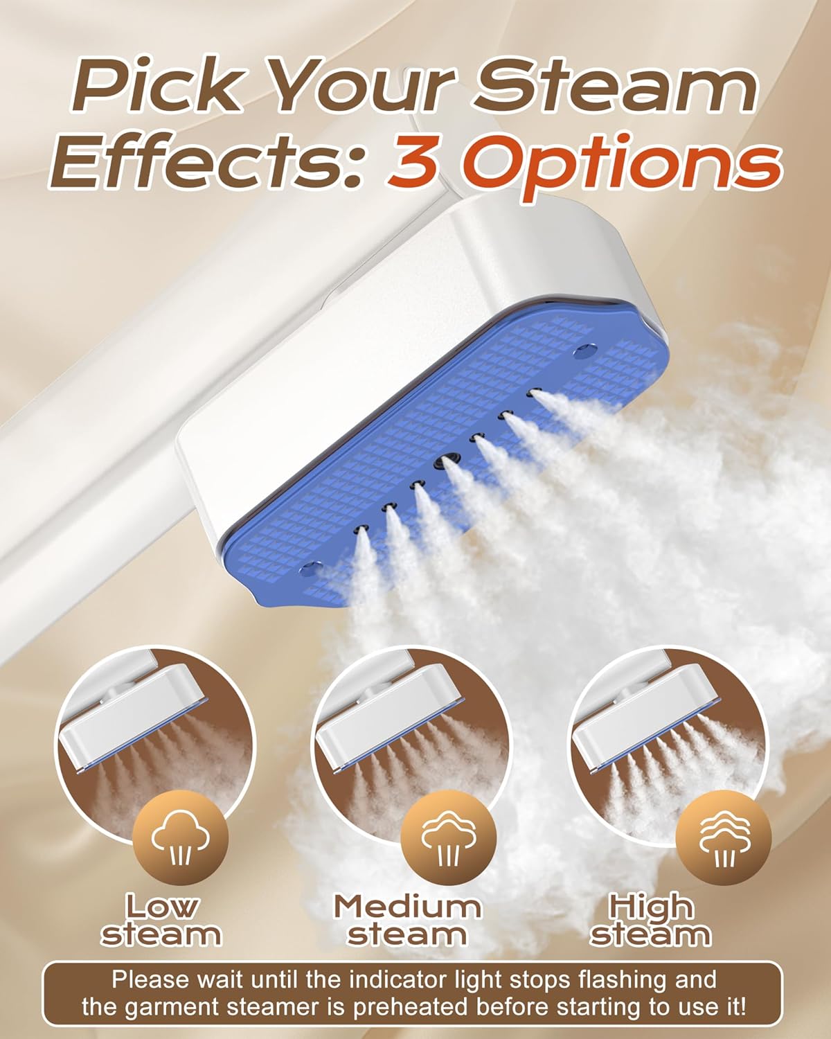 Dovety Steamer for Clothes, Portable Handheld Travel Steamer, Clothing Wrinkles Remover for Gament Steam, 1100W Powerful 2 In 1 Steamer&Iron, 100mL Water Tank Capacity, for 120V Home, Office, Travel