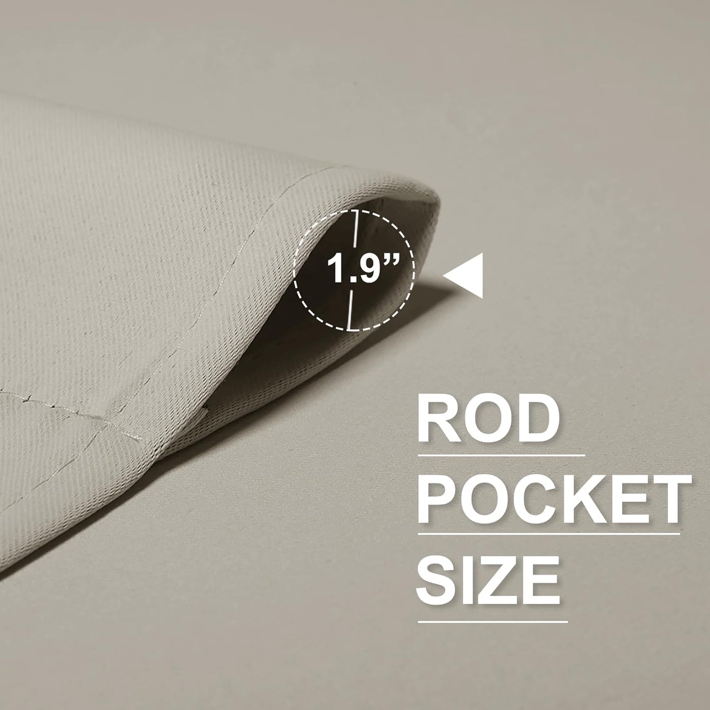 RYB HOME Blackout Short Cafe Curtains, Privacy Light Block Small Window Curtains for Bedroom Kitchen Basement Dining Classroom, W 52 x L 36 inches, Natural, 2 Panels