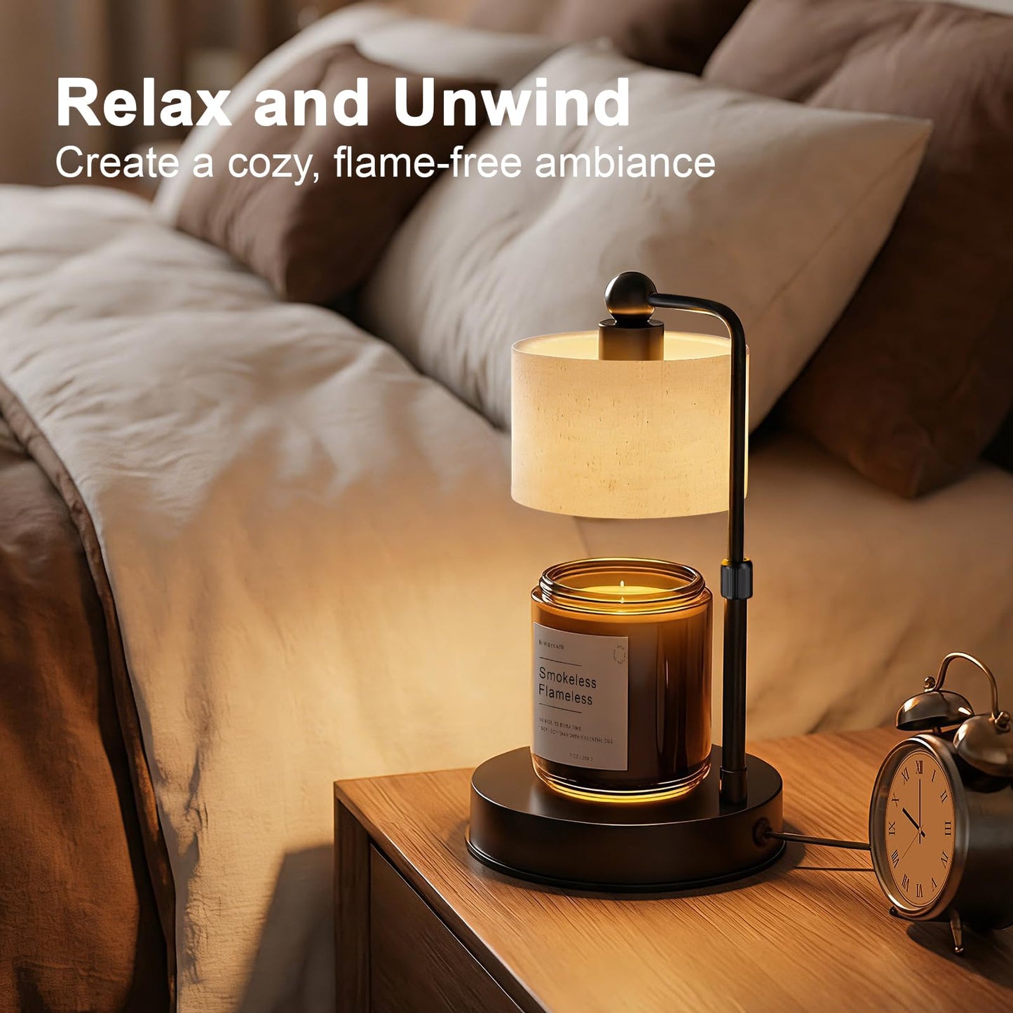 Bingyouth Candle Warmer Lamp with Timer, Best House Warming Gift, Height Adjustable & Dimmable