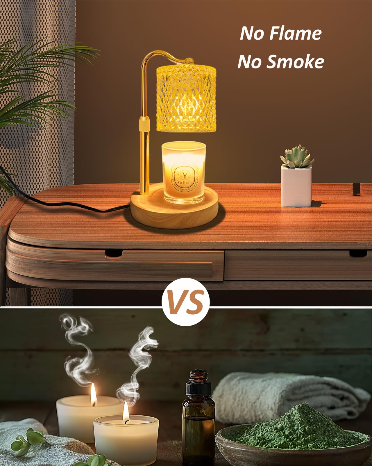 Pyong Candle Warmer Lamp with Timer Dimmer Adjustable Height, Birthday Gifts for Women, Candle