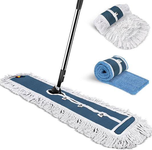 42" Commercial Mop,MASTERTOP Heavy Duty Dust Floor Mop with 52" Long Handle,Large Industrial Wet