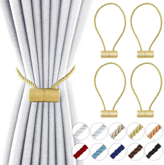18 Inch Strong Magnetic Curtain Tiebacks, Curtain Holdbacks Modern Upgrade Strong 2021 New Twisted