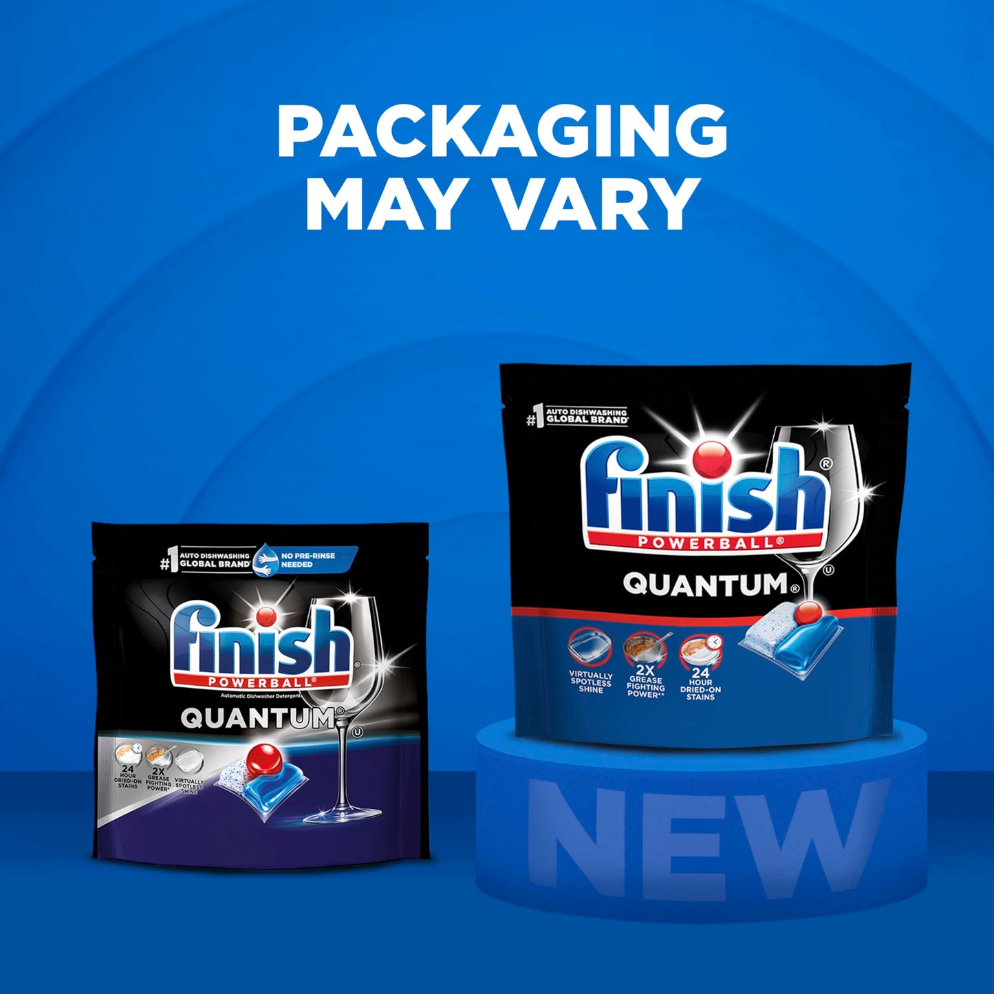 Finish Quantum Dishwasher Pods, No Pre-Rinse Dishwasher Detergent Soap Removes 24HR Dried-On Stain