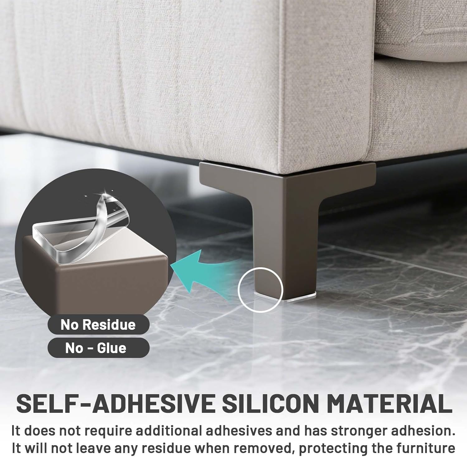 40 PCS Non Slip Furniture Pads, Phixbear Anti Vibration Pads, Reusable Multifunctional