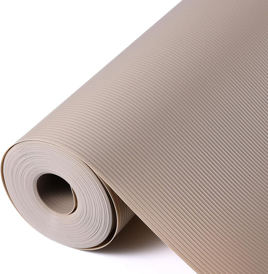 Shelf Liners for Kitchen Cabinets Drawer Liner Non Adhesive Cupboard Mat EVA Material Waterproof Refrigerator Mats Washable Fridge Liner for Cupboard and Desks Liner Beige 11.8 x 59 Inches