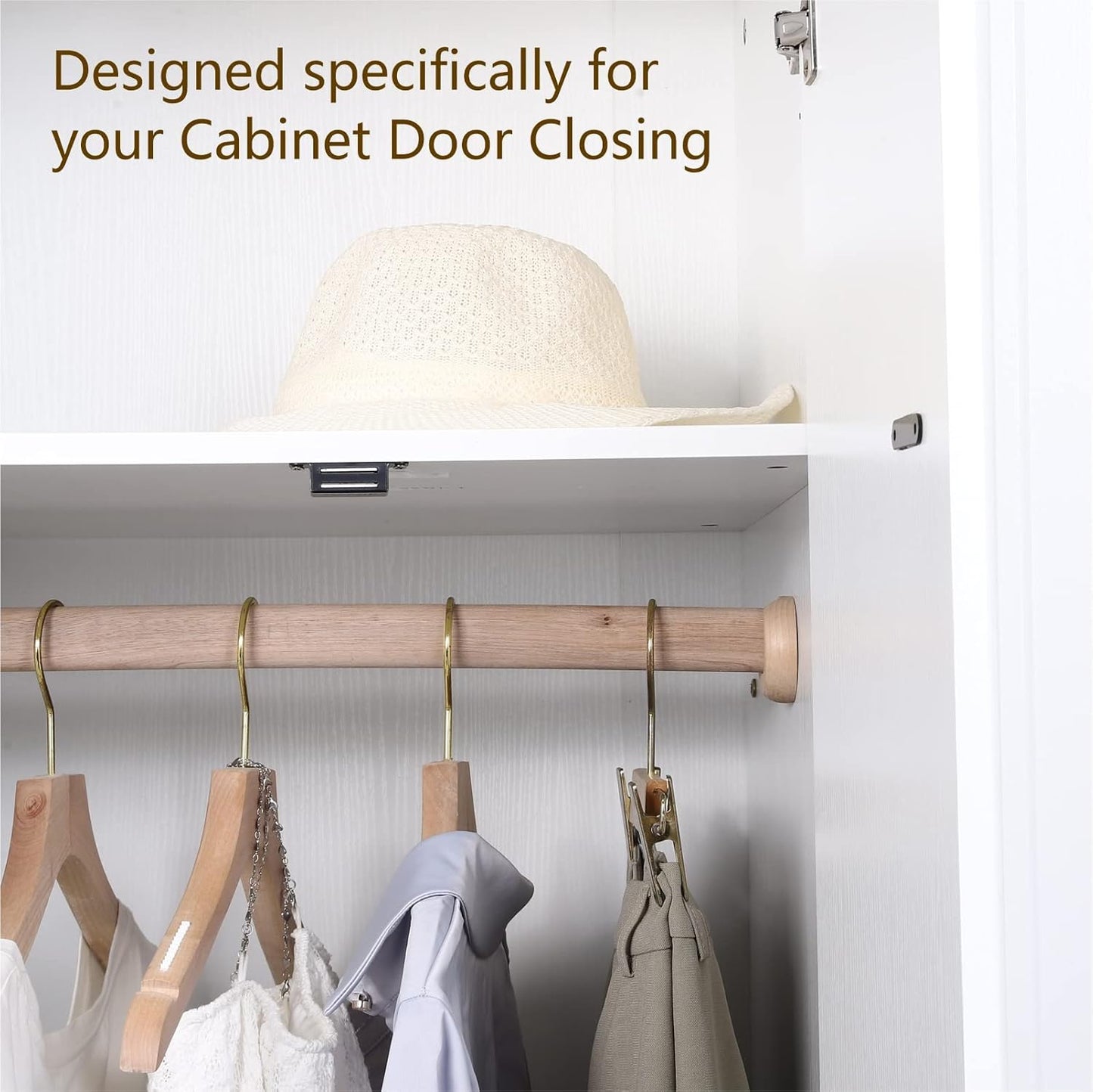 Mousike Cabinet Magnets 30lb Black Door Magnets with Strong Magnetic for Kitchen Cupboard Wardrobe Closet Cabinet Door Drawer Latch 16 Pack