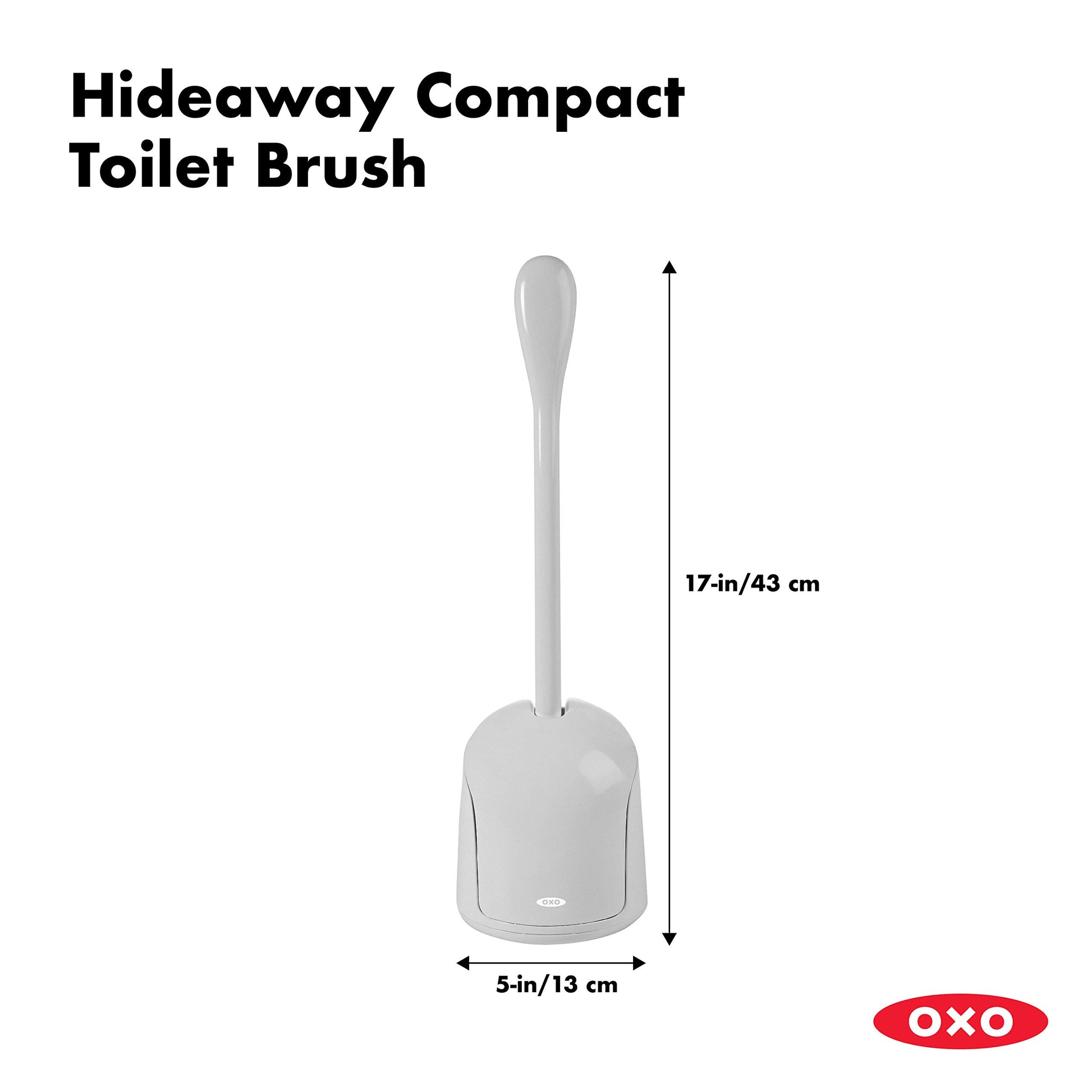 Hidden Canister with Drip Tray, Compact Design for Small Bathrooms, Toilet Brush and Holder Set