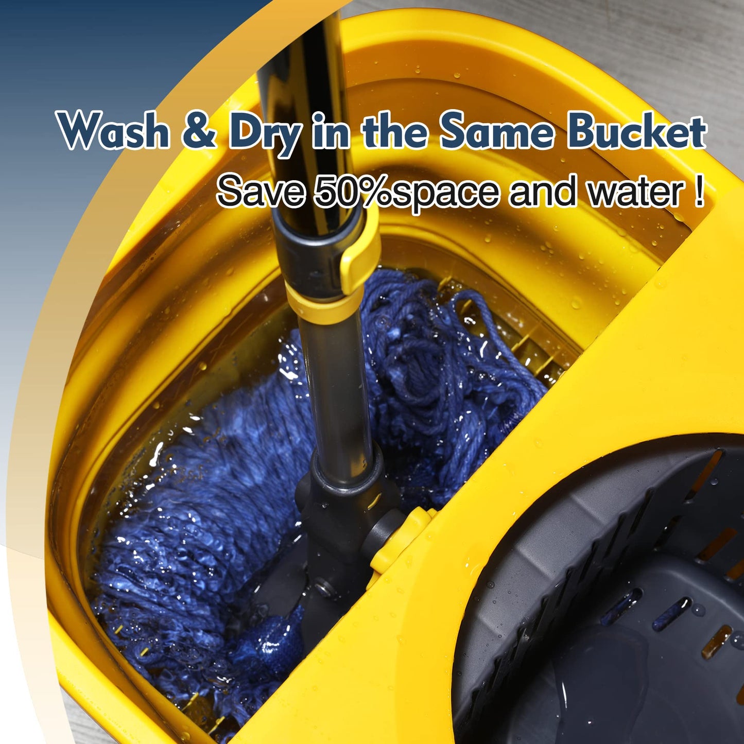 Yocada Commercial Mop Bucket with Wringer Portable Collapsible