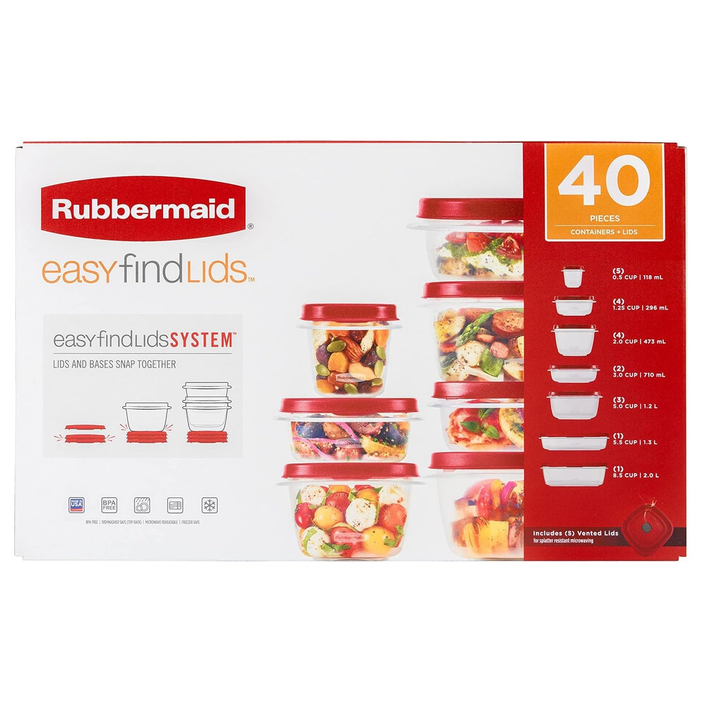 Rubbermaid 42-Piece Food Storage Containers with Lids