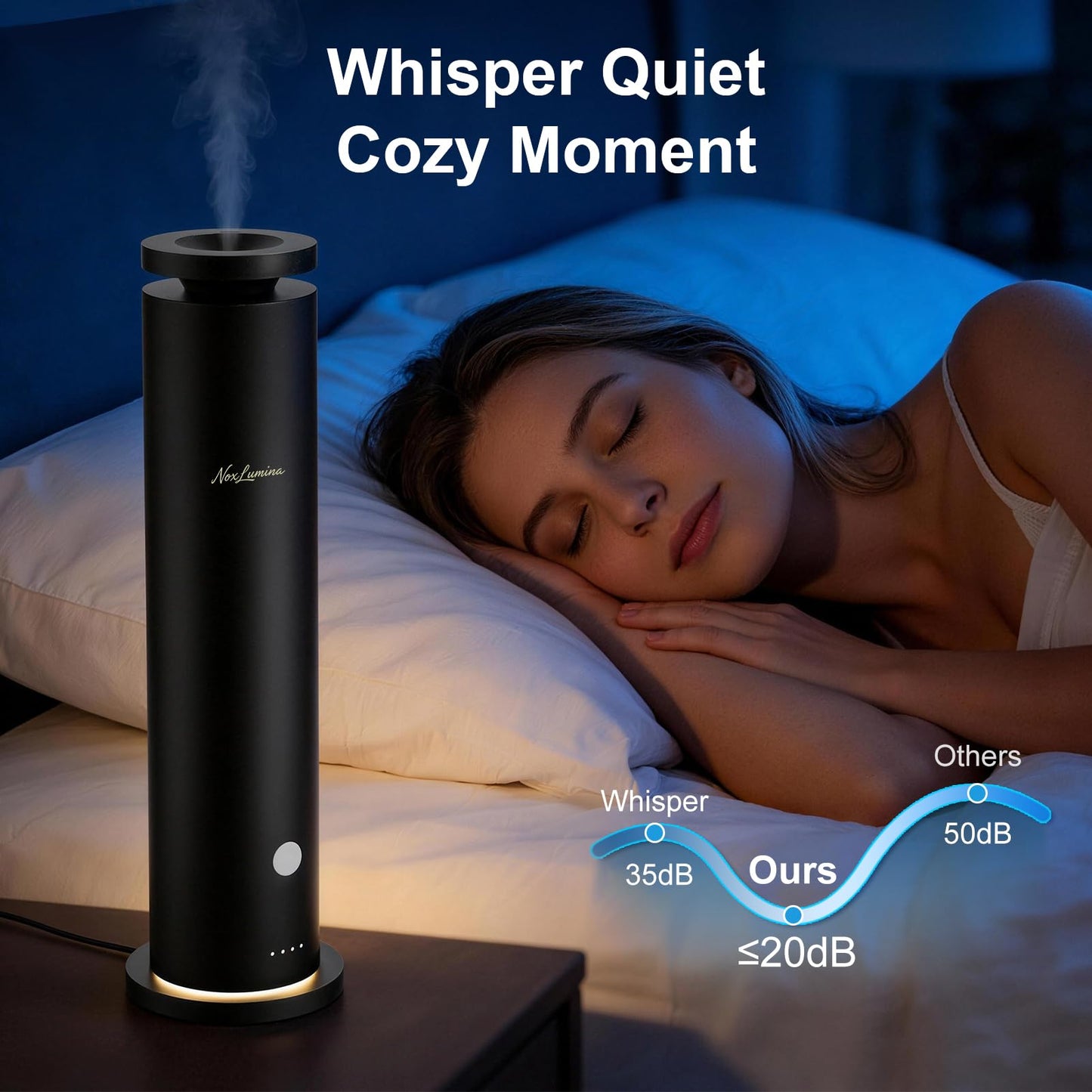 NoxLumina Waterless Diffuser Pro with 5 Scent Oils, Luxury Hotel-Class Essential Oil Diffuser