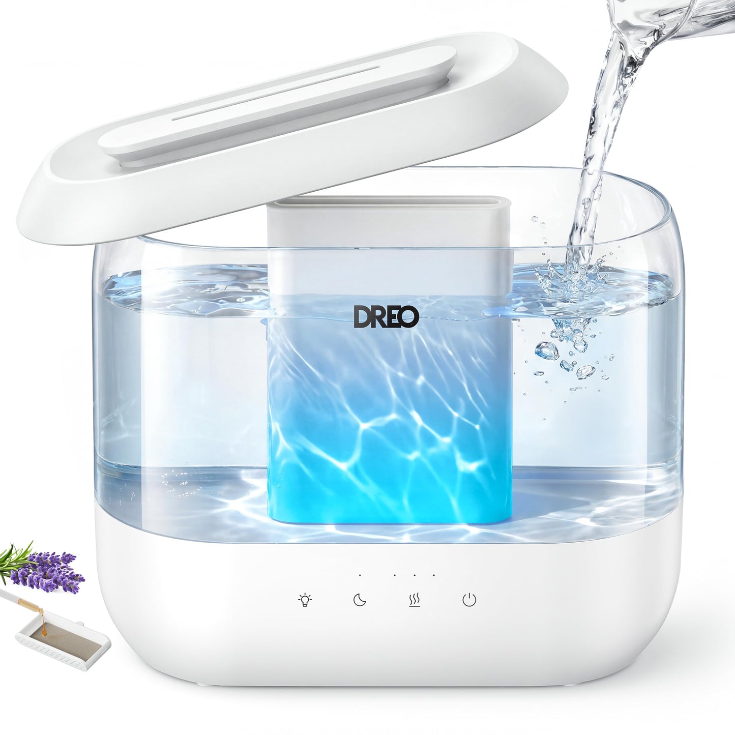 DREO 4L Humidifiers for Bedroom, 36H Runtime, 28 dB Quiet, HM311