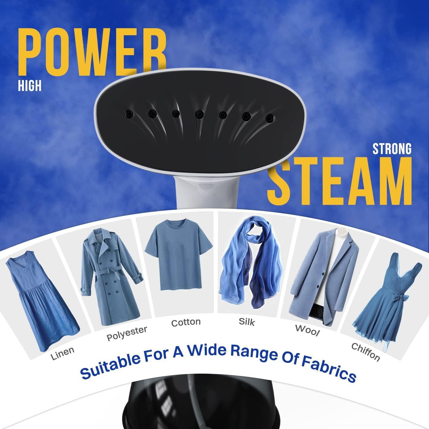 Steamer for Clothes 1350W, Clothes Steamer for Home, Office, Travel, Upgraded 400ML Large Capacity Water Tank, Wrinkle Remover
