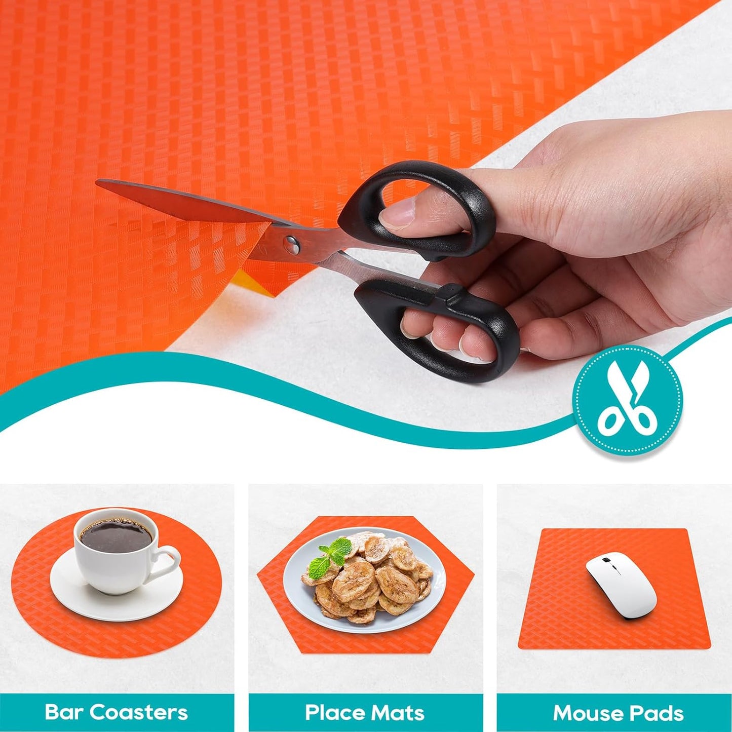 Fridge Liner Shelf Liners for Kitchen Cabinet Refrigerator Liners Waterproof & Oil-Proof Kitchen Cupboard Liner Non Adhesive Drawer Mats EVA Material for Shelves -Red 11.8 x 59 Inches