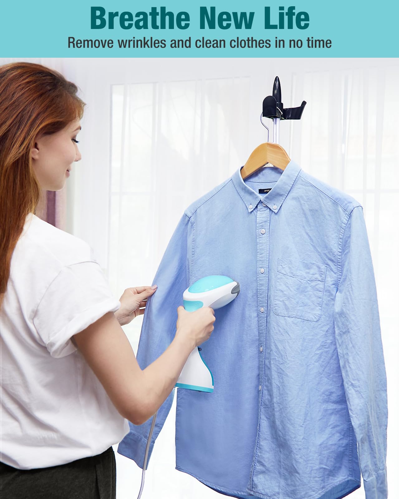 BEAUTURAL Steamer for Clothes, Handheld Garment Fabric Wrinkle Remover