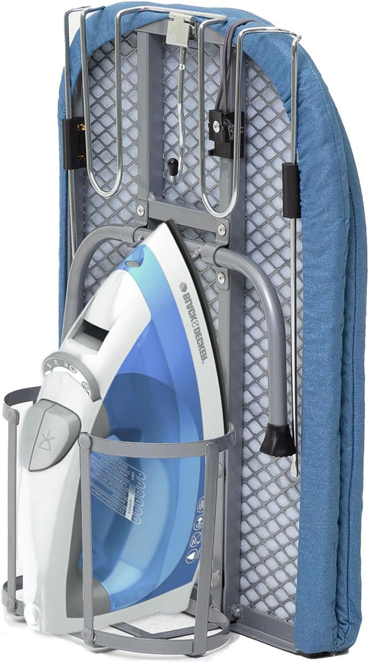 Metal Foldable Iron Board with Iron Holder, RAINHOL Small Ironing Board Tabletop with Heat