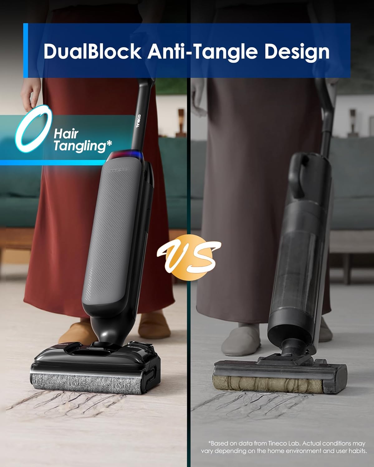 Tineco Floor One S7 Artist Wet Dry Vacuum Cleaner, 22kPa Suction, iLoop Smart Sensor, DualBlock Anti-Tangle Design, 185℉ Flashdry, 50 Min Runtime, Dual-Edge Cleaning, 180° Lay-Flat