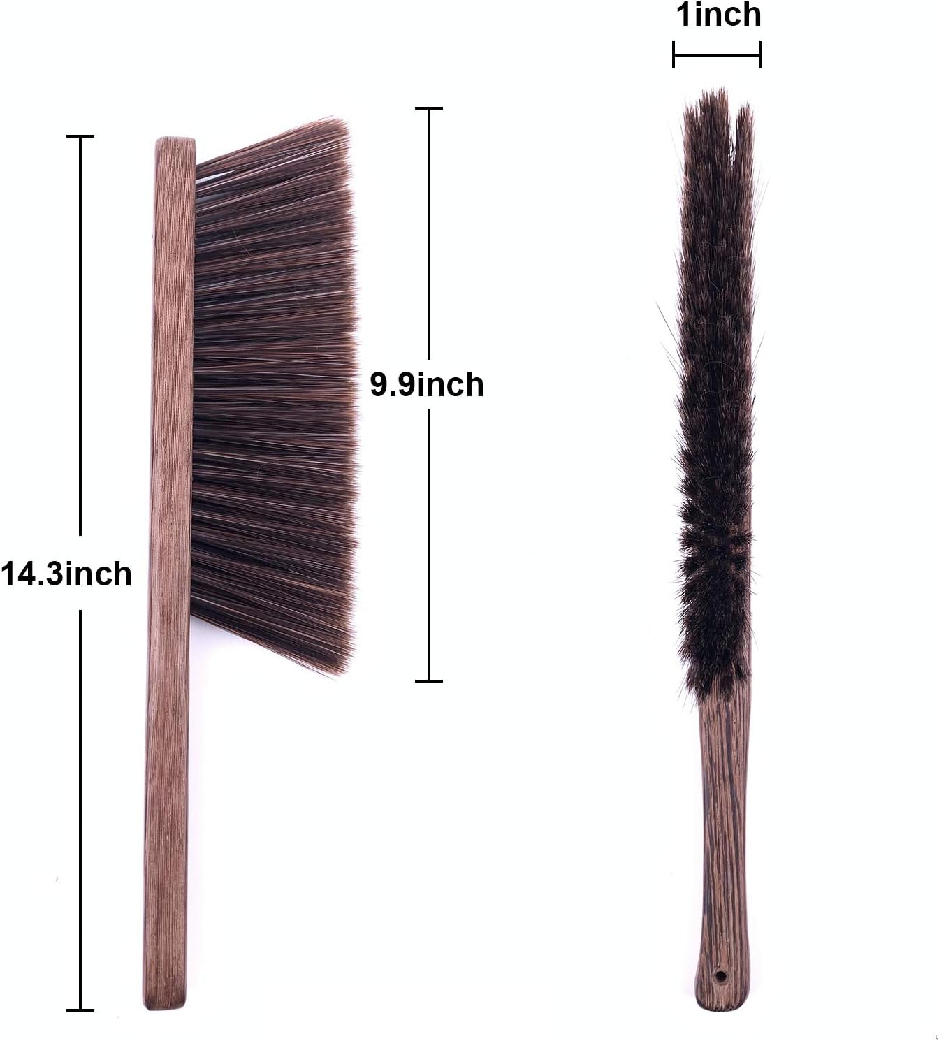 Hand Broom Cleaning Brushes-Soft Bristles Dusting Brush for Cleaning Car/Bed/Couch/Draft/Garden/Furniture/Clothes,Wooden Handle