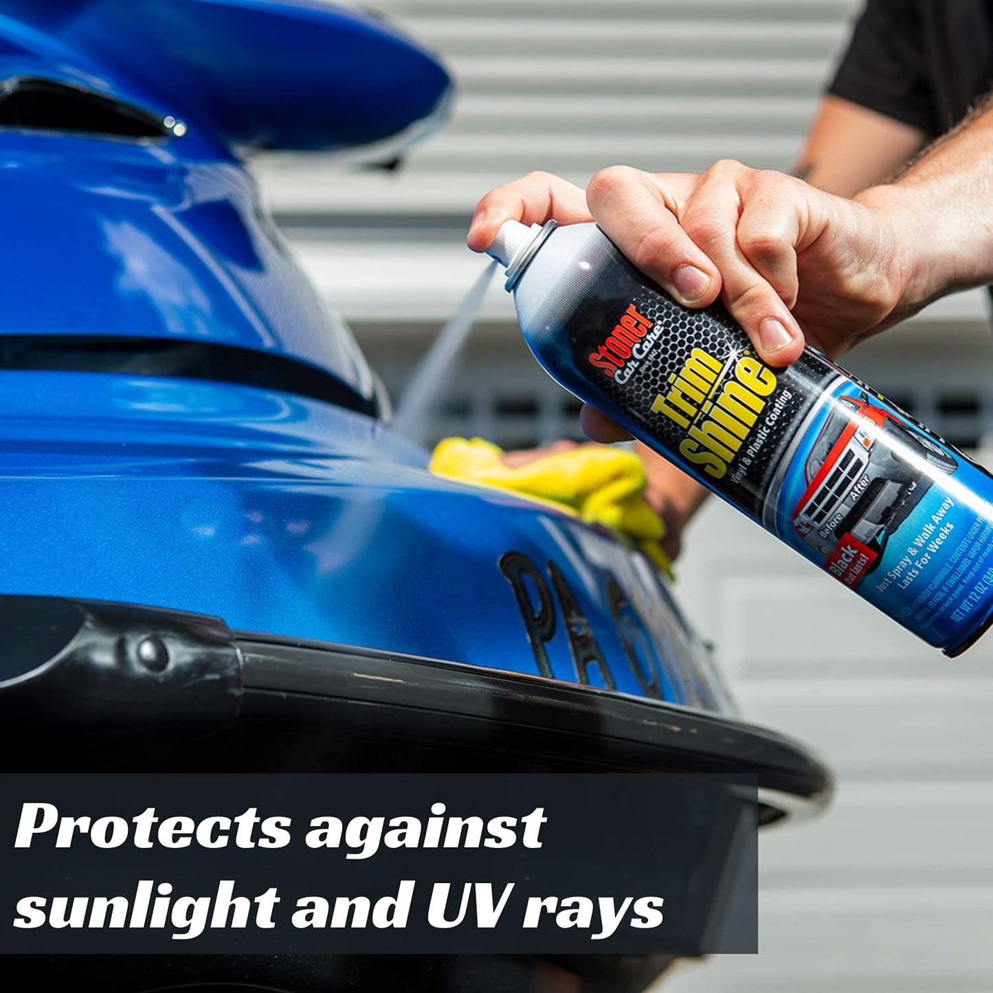 Stoner Car Care 91034-2PK Trim Shine – Vinyl and Plastic Protectant for Interior and Exterior Detailing, Restores OEM Color, Adds Shine, UV and Water Protection – 12 oz (Pack of 2)