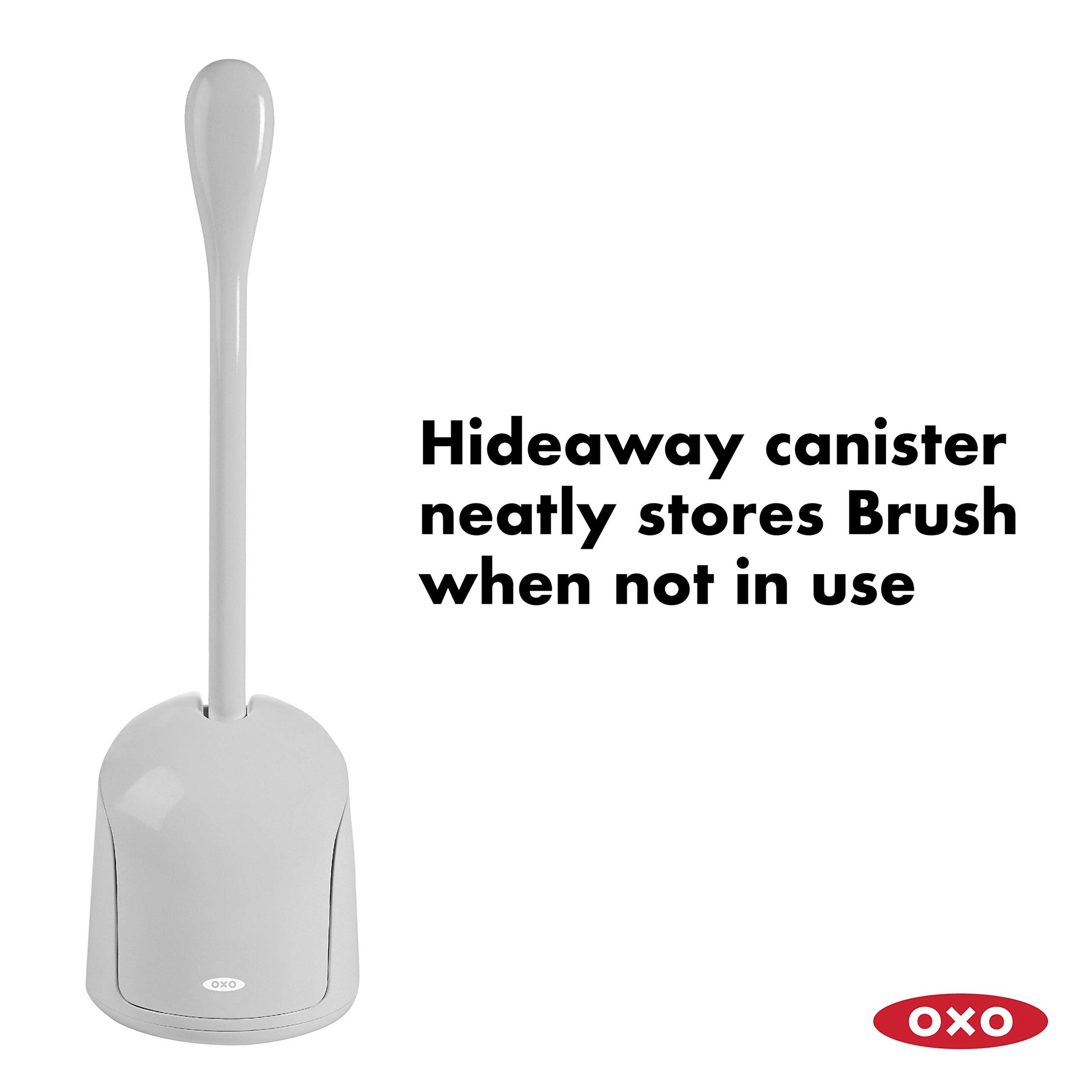 Hidden Canister with Drip Tray, Compact Design for Small Bathrooms, Toilet Brush and Holder Set