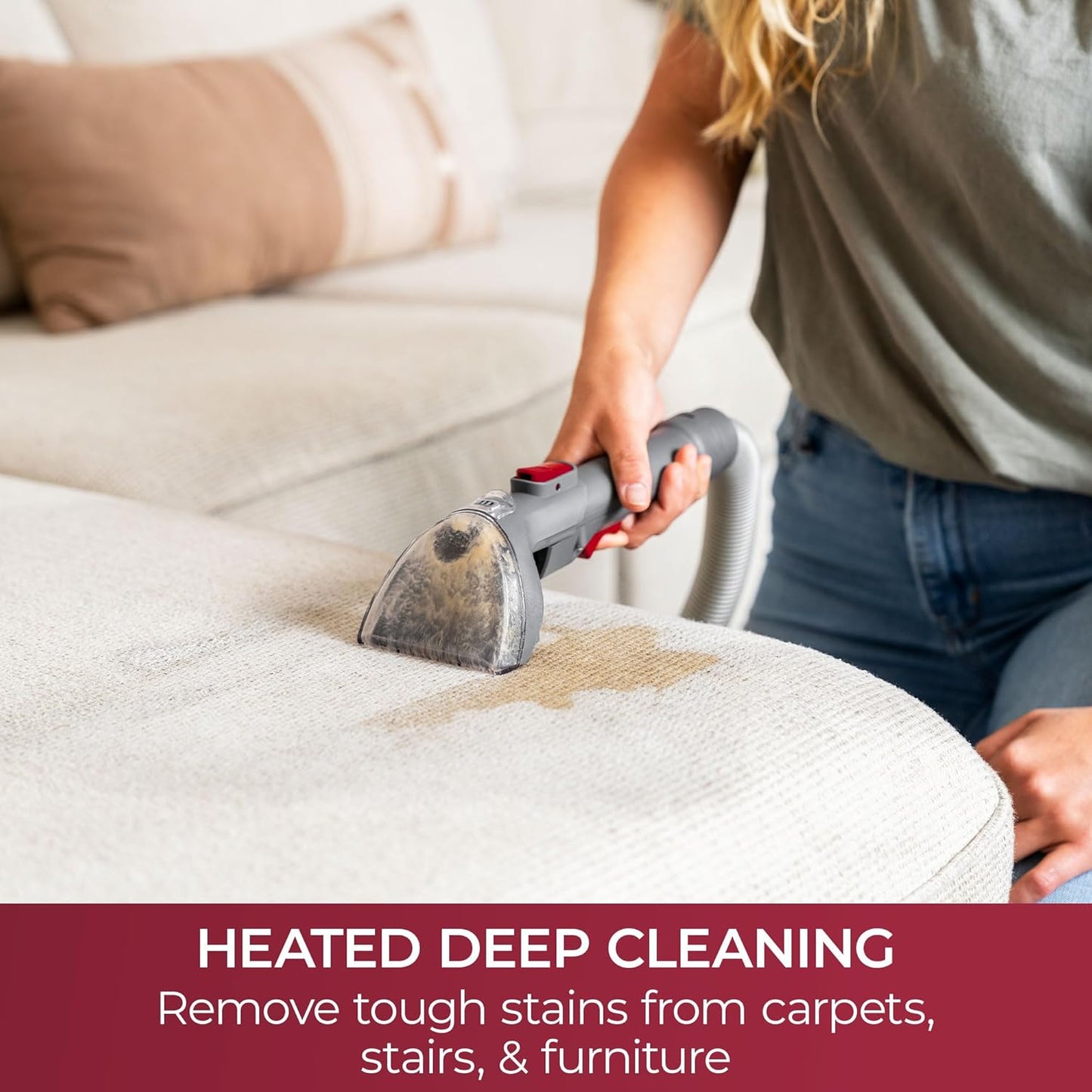 Kenmore KW1050 SpotLite™ Go Portable Heated Carpet & Upholstery Spot Cleaner, 16Kpa Power Suction with Versatile Tools for Pets, Area Rugs and Couches