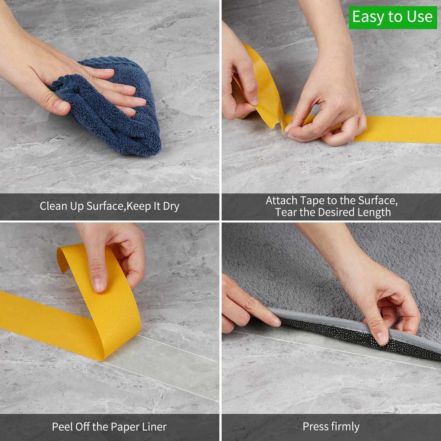 3Pack Double Sided Tape Heavy Duty, 2in x 66FT (198FT Total), Super Sticky Resistente Clear Tape, Universal High Tack Strong Wall Adhesive with Fiberglass Mesh,Easy Use Mounting Tape