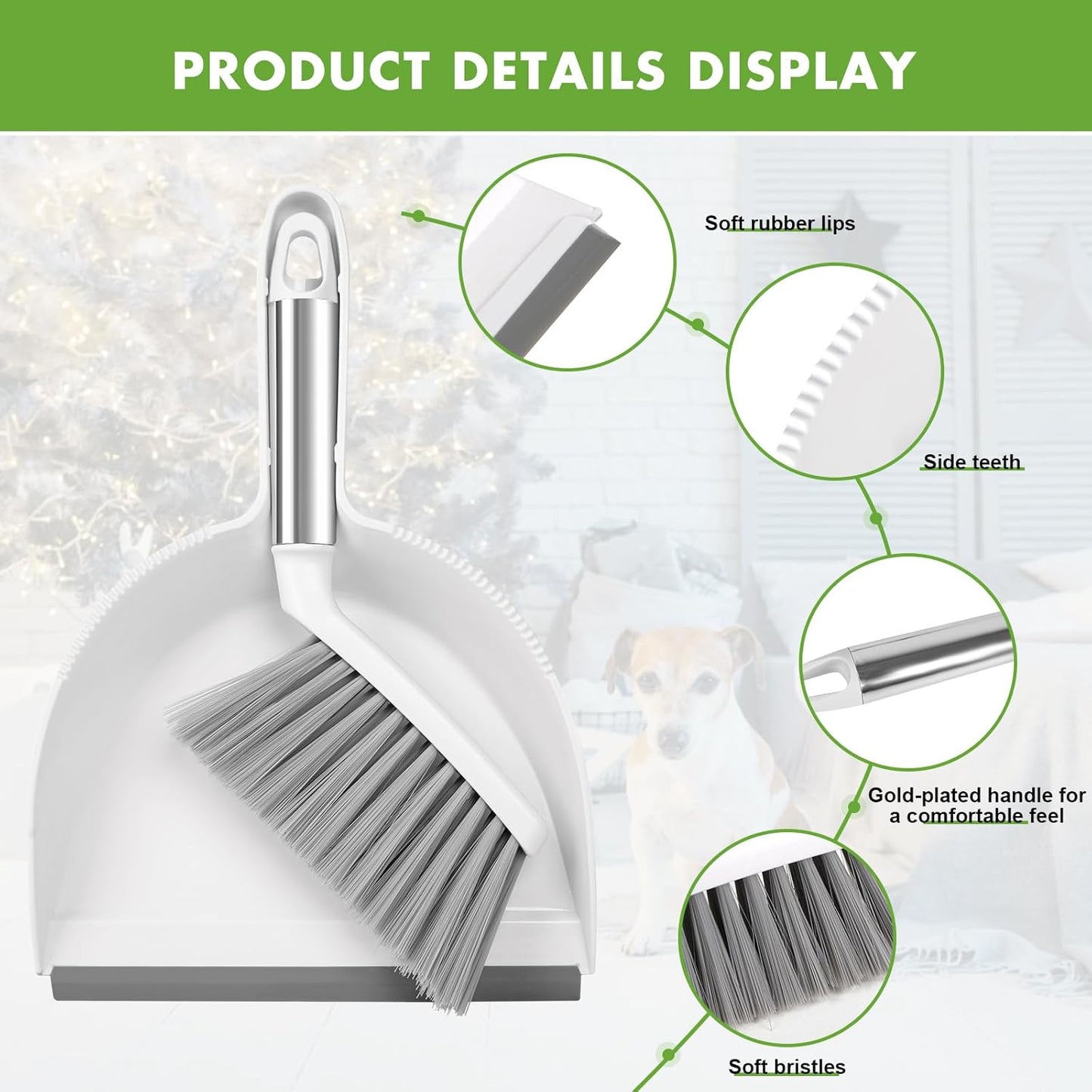 Small Broom and Dustpan Set, Dustpan and Brush Set, Small Brush and Dustpan Set, Hand Broom and Dustpan Set, Mini Handheld with Home, Desktop, Kitchen, pet