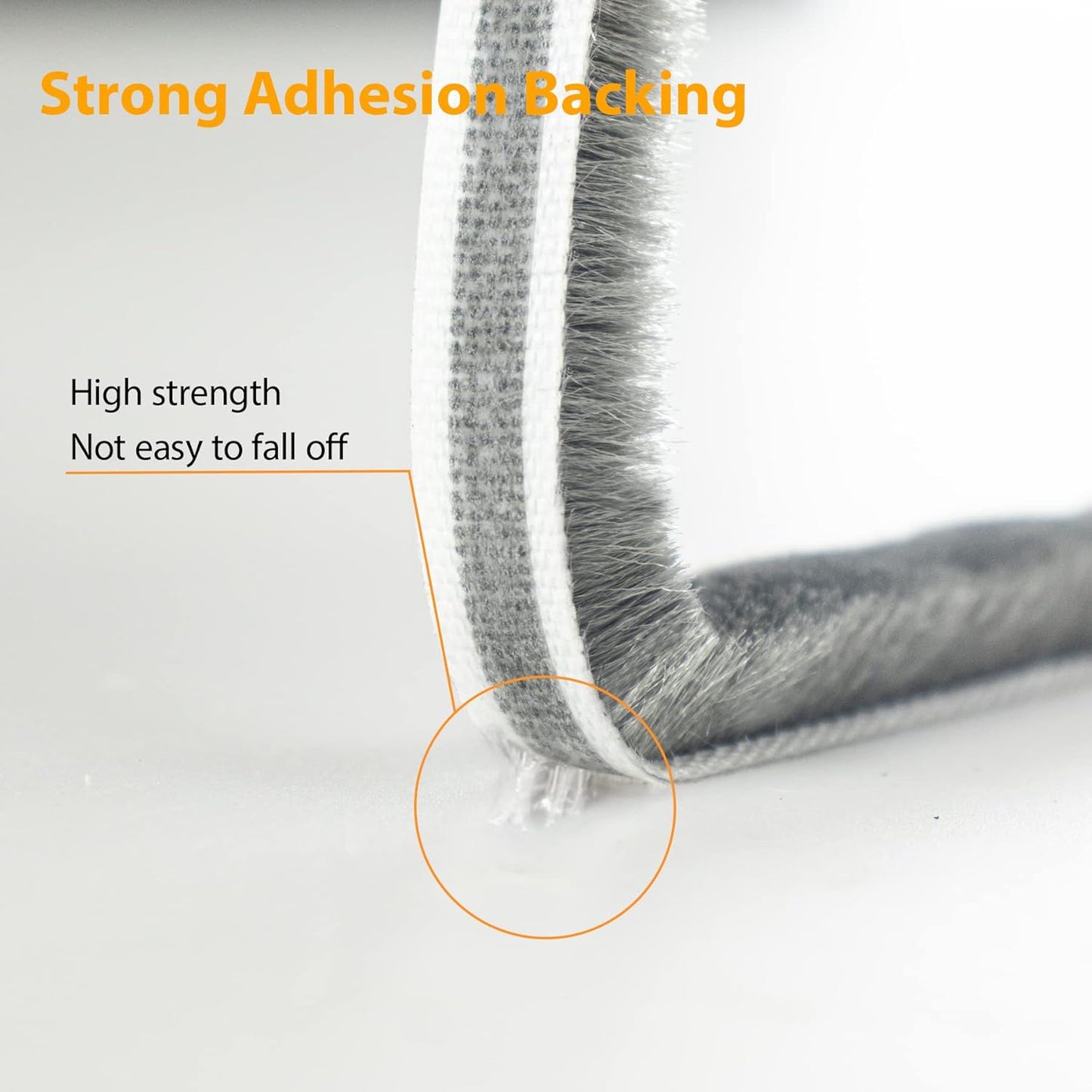 65FT Brush Weather Stripping, Neat Pile Self Adhesive Seal Strip for Windows and Door, Weatherstrip for Soundproofing, Windproof, Dustproof, Stronger Stickiness, 0.35'' Wide x 0.35'' Thick, White