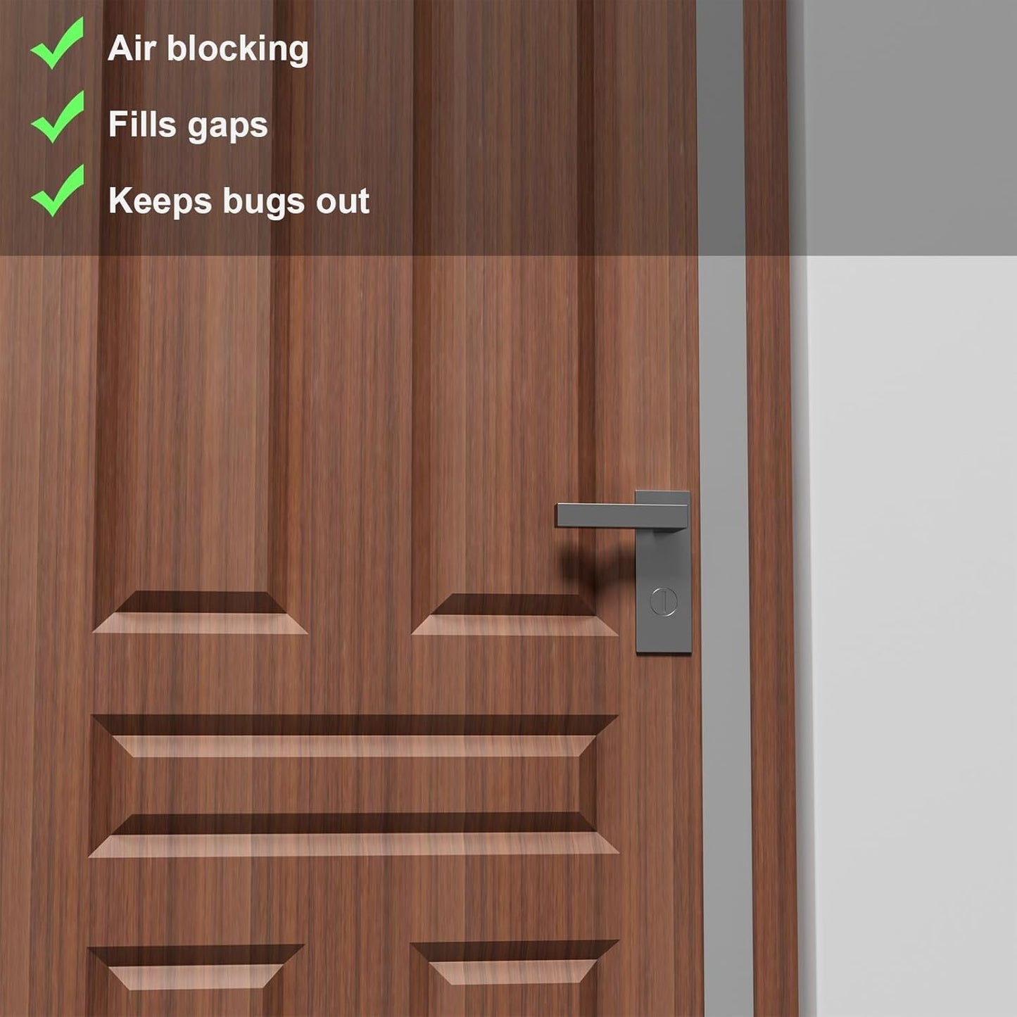 T-Shaped Door Draft Stopper, 1.97 in x 20 Ft Silicone Seal Strip for Windows Gaps, Weather Stripping Seal Strip Shower Sweep, Grey