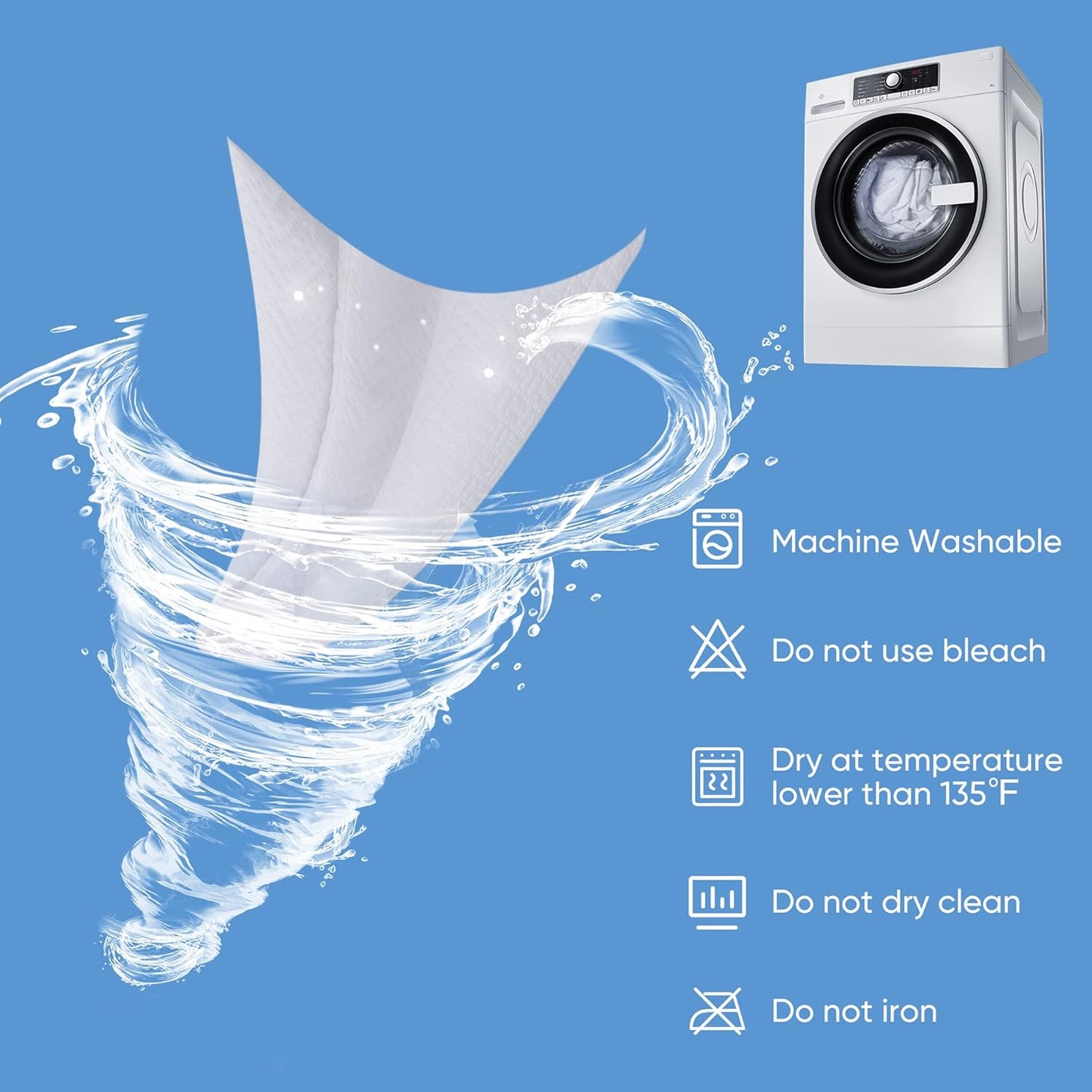 Hanherry 100% Waterproof Mattress Protector Queen Size, Mattress Cover 3D Air Fabric Cooling Mattress Pad Cover Smooth Soft Breathable Noiseless, 8''-21'' Deep Pocket