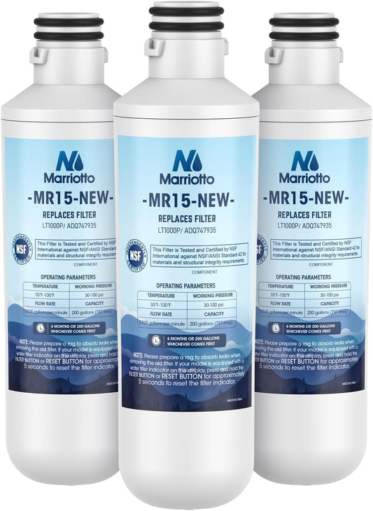 MARRIOTTO LT1000PC Refrigerator Water Filter, Water Filter ADQ747935 Compatible with LT1000PC