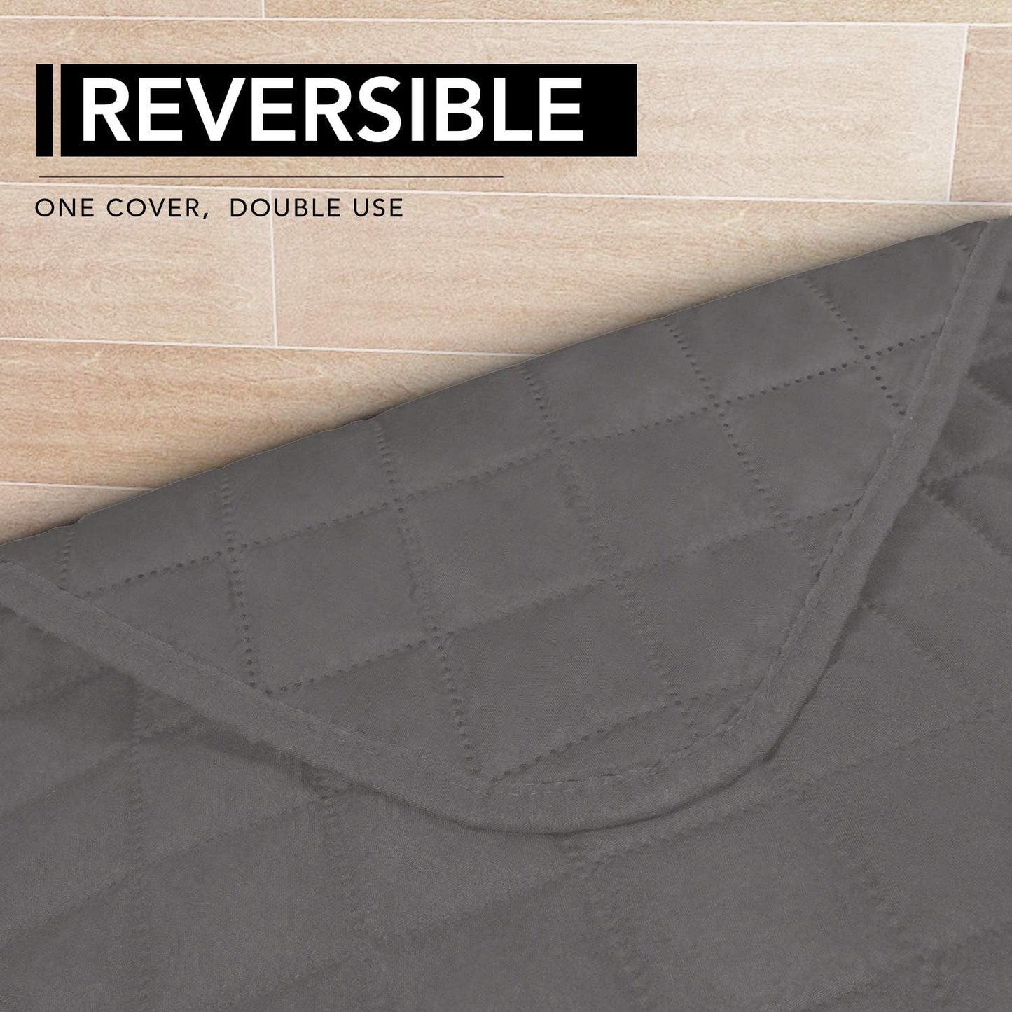 Easy-Going Sectional Couch Covers for Dogs L Shape Sofa Cover Reversible Sofa Slipcover Chaise Lounge Cover Furniture Protector Cover for Pets Dog Cat (42 x 52 inches, Gray/Gray)